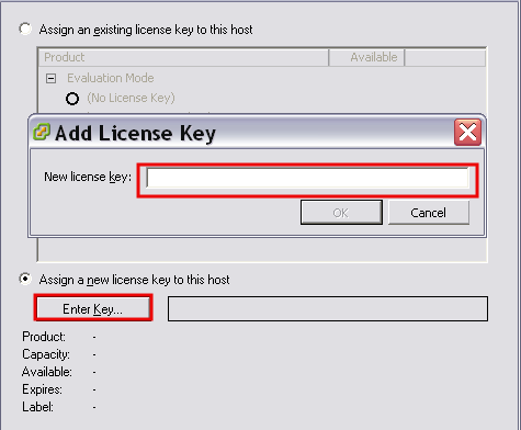 Enter Esxi License 
